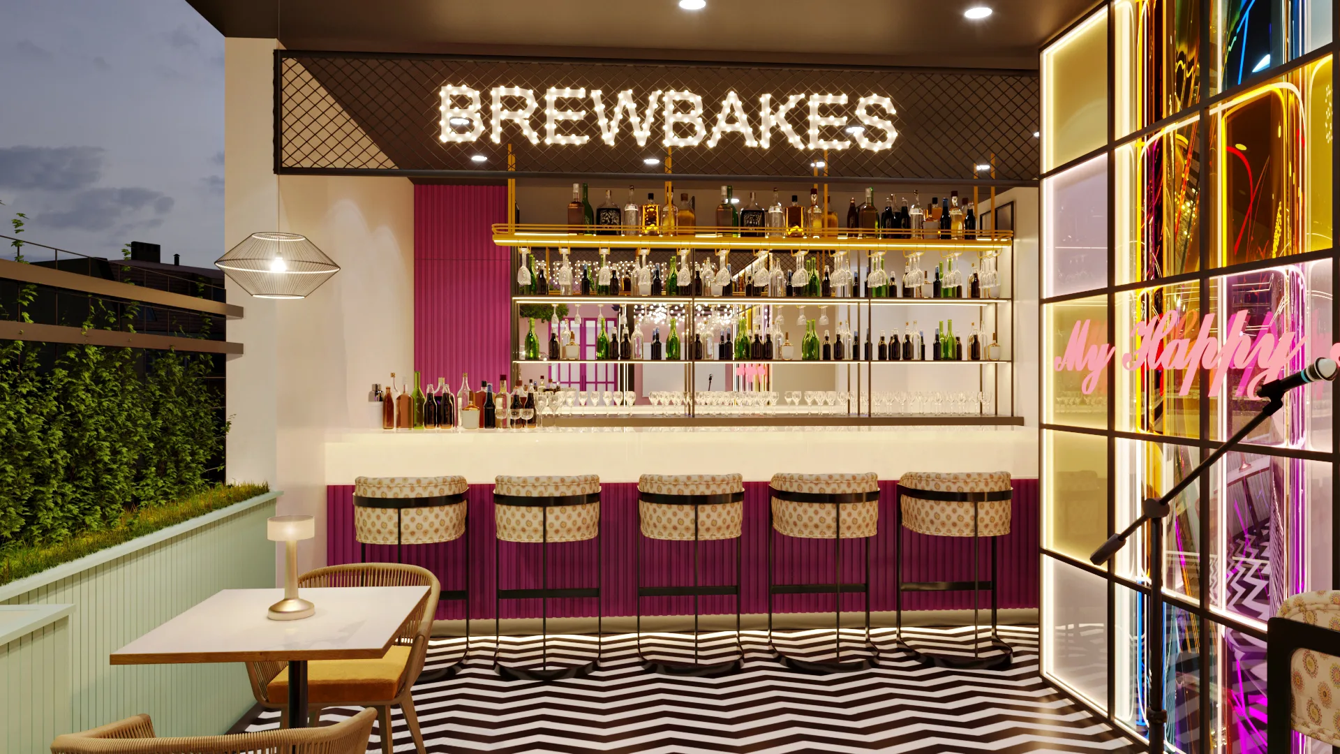 Brewhouse - lucknow interior
