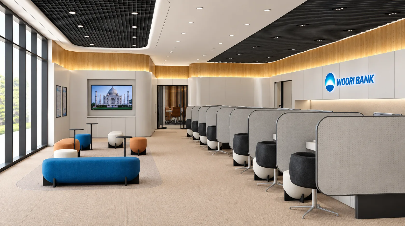 woori bank interior