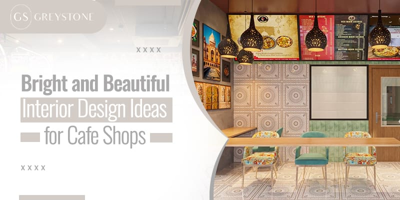 Interior design for cafe shop Noida